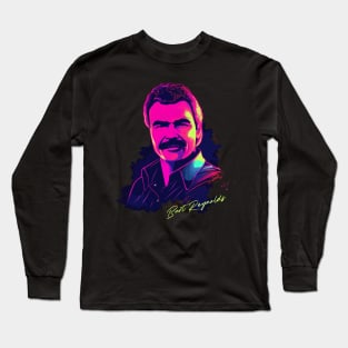 Burt Reynolds - 80s Vintage Style Design Long Sleeve T-Shirt